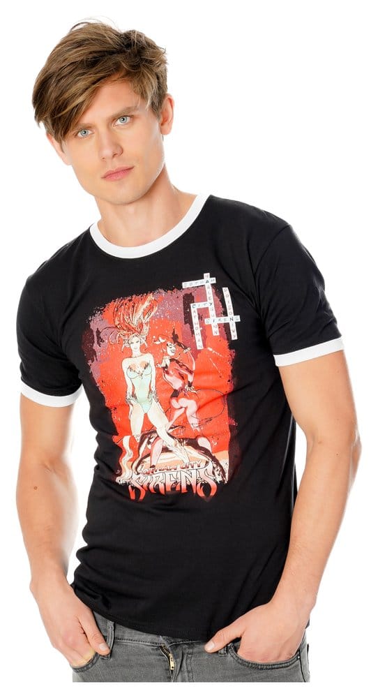 Maglietta Gotham City Sirens Crossword Black Ringer XXL - DC Comics