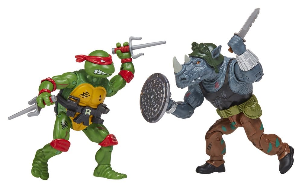 Tartarughe Ninja: Action Figure Remastered Raphael vs. Rocksteady - Playmates