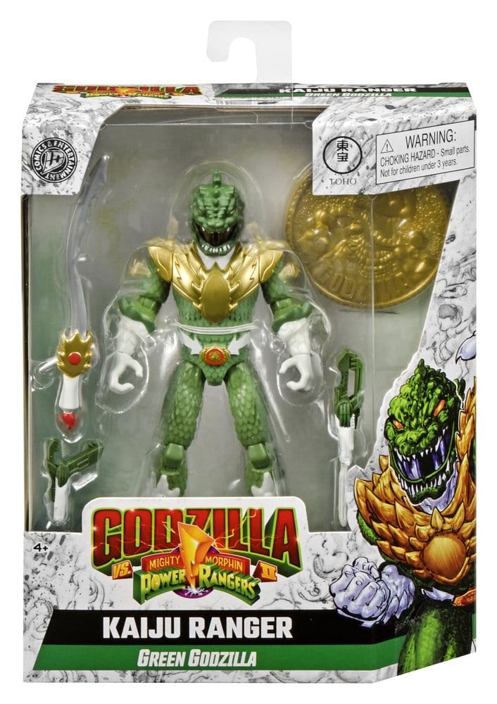Mighty Morphin Power Rangers x Godzilla Action Figure Godzilla Verde Playmates