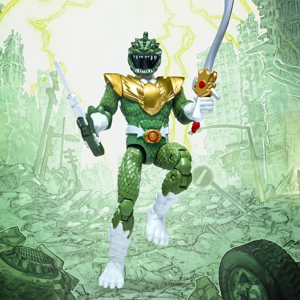 Mighty Morphin Power Rangers x Godzilla Action Figure Godzilla Verde Playmates