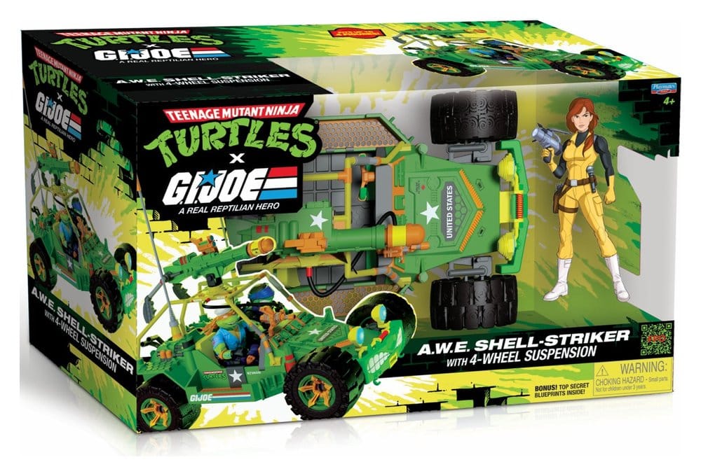 Tartarughe Ninja x G.I. Joe Crossover Classics Veicolo A.W.E. Shell-Striker con Action Figure Playmates