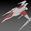 Dariusburst CS Core Plastic Action Kit 1/144 Legend Silver Hawk 3F-1B Space Fighter 14 cm - Plum