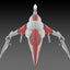 Dariusburst CS Core Plastic Action Kit 1/144 Legend Silver Hawk 3F-1B Space Fighter 14 cm - Plum