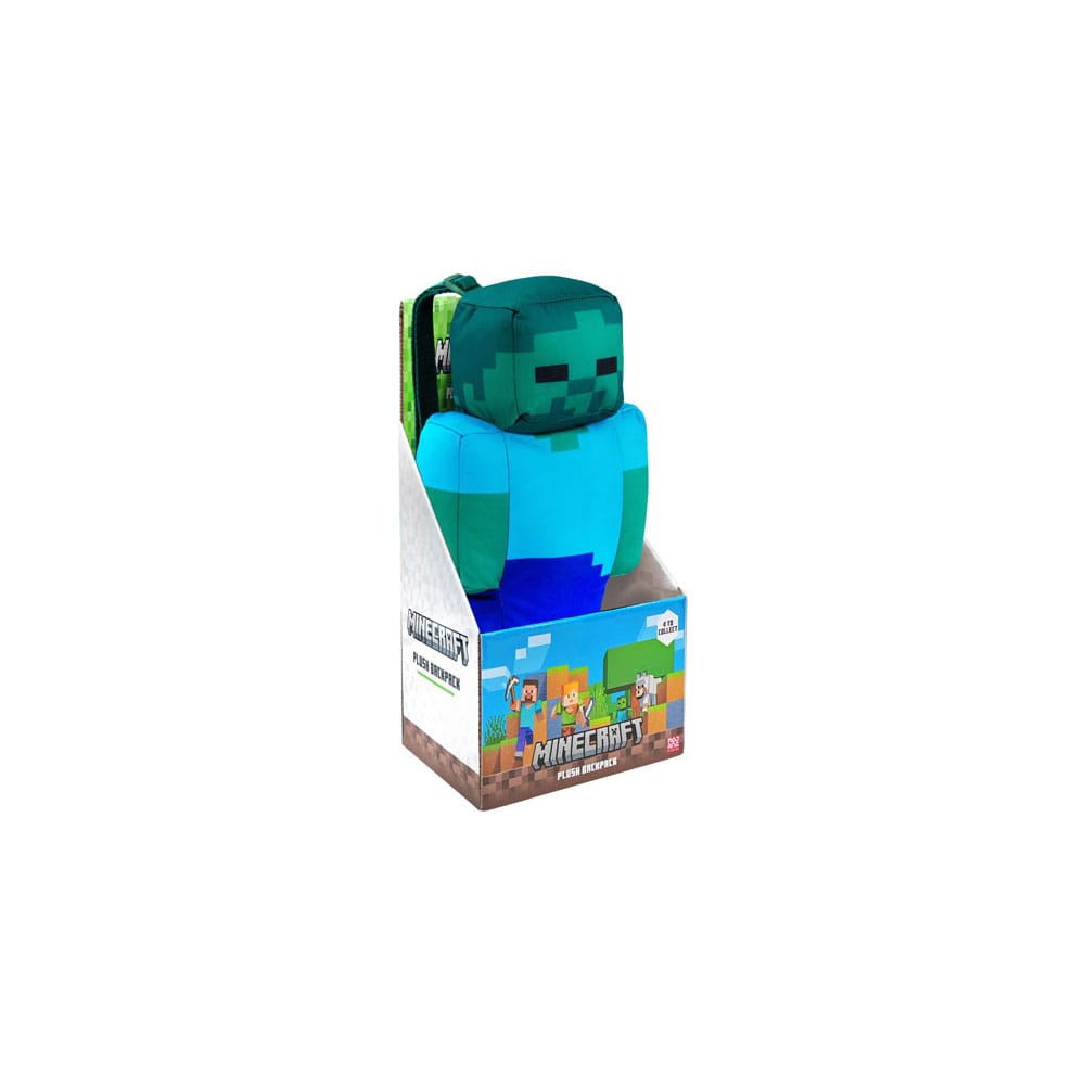 Minecraft Peluche Zaini 30 cm Assortimento (4) - Steve, Alex, Creeper, Zombie - PMI