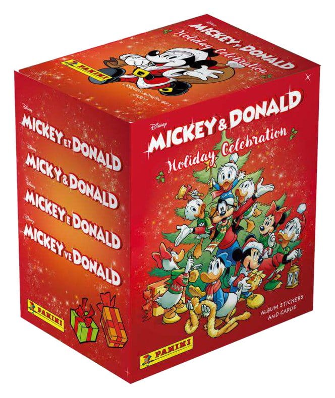 Mickey & Donald Holiday Celebration Box da 36 Bustine di Sticker e Trading Card Panini