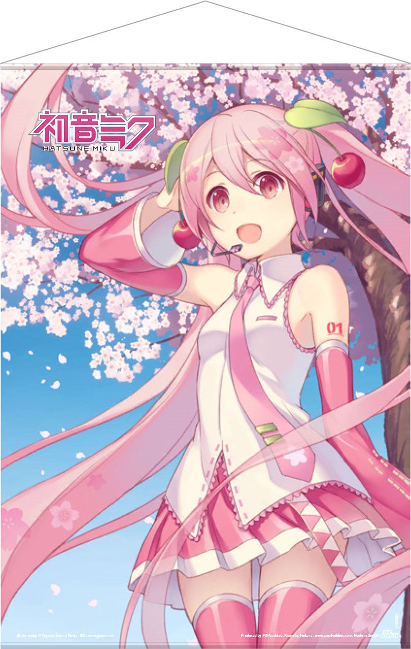 Tappezzeria da parete Hatsune Miku Wallscroll Cherry Blossom 50 x 70 cm POPbuddies