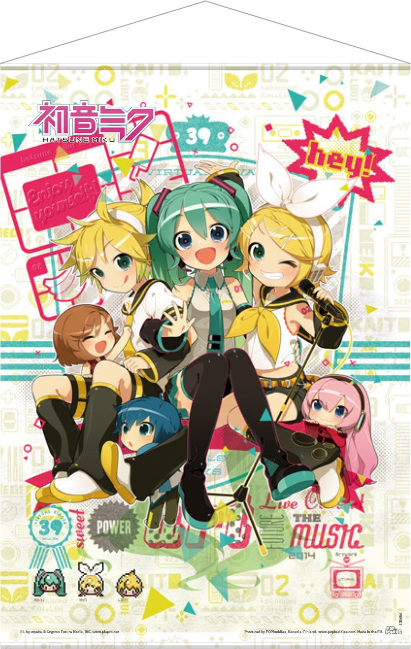 Vocaloid Wallscroll Hey! Piapro Characters 50 x 70 cm - POPbuddies