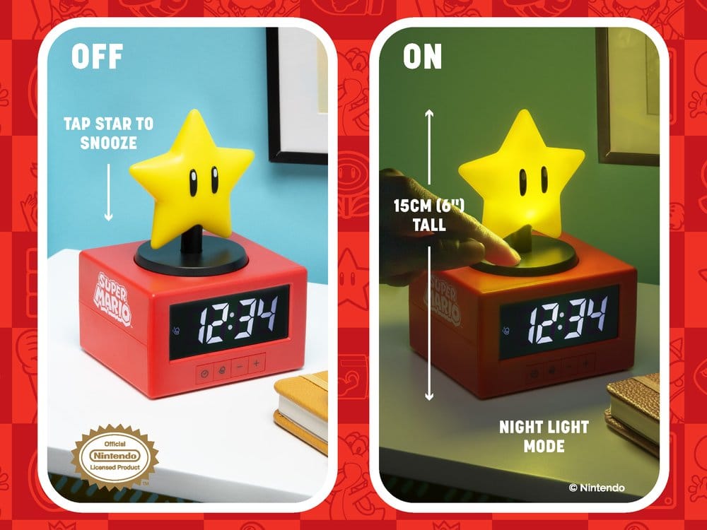 Sveglia Super Mario con Super Stella 15 cm – Paladone