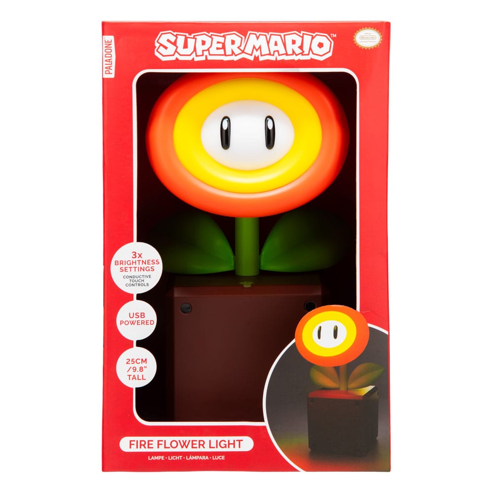 Super Mario Lampada LED a forma di Fiore di Fuoco, 25 cm, Paladone