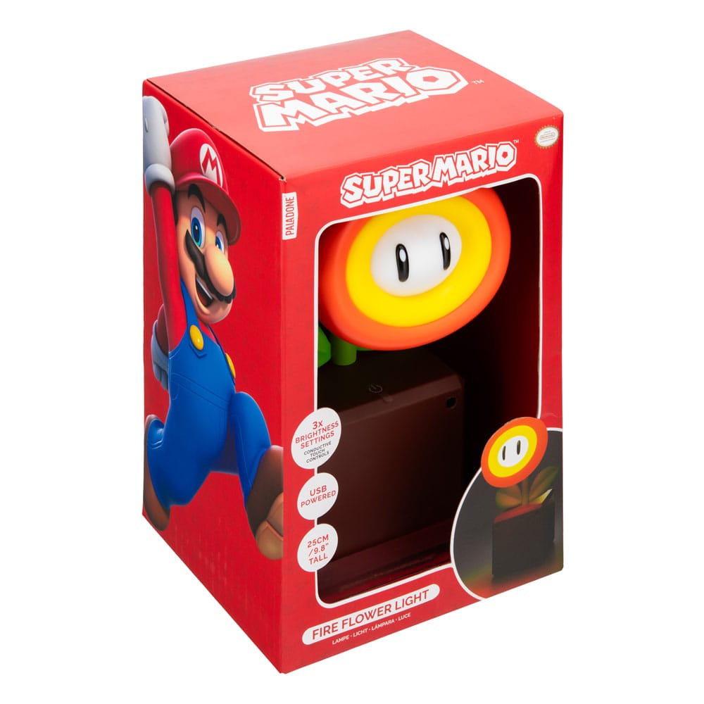 Super Mario Lampada LED a forma di Fiore di Fuoco, 25 cm, Paladone