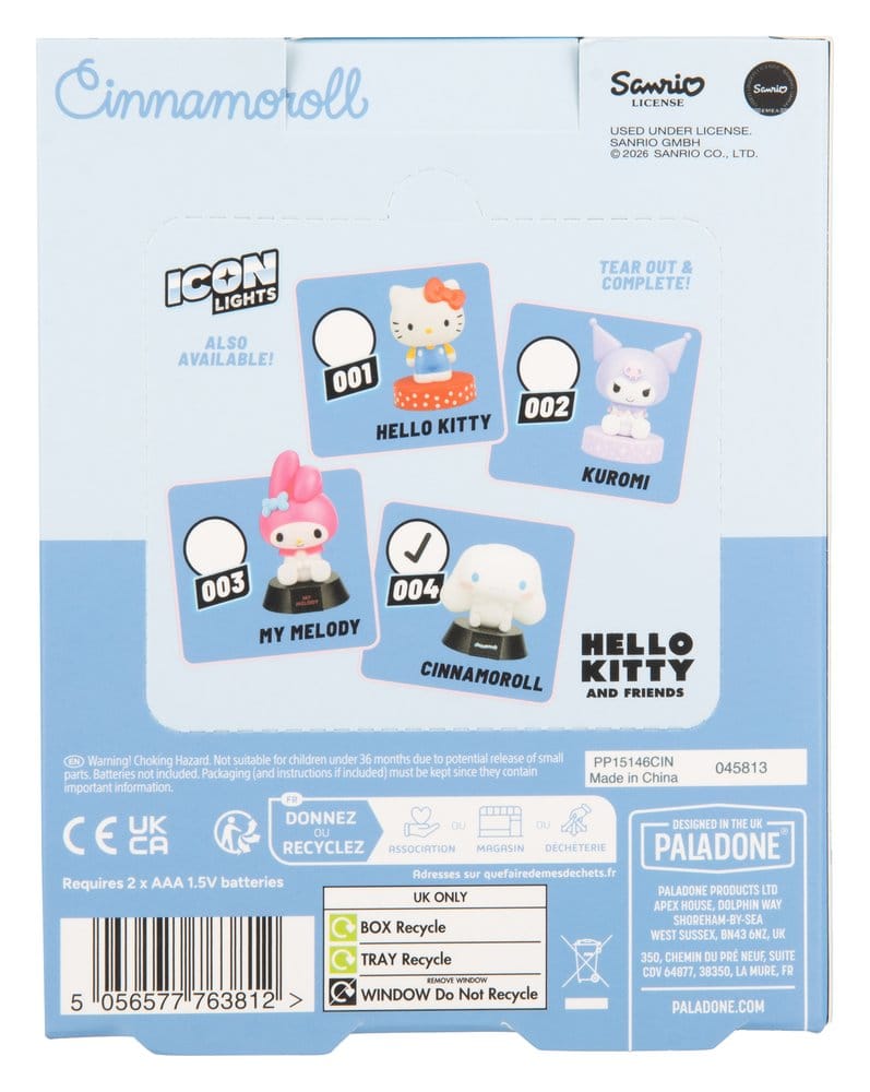 Lampada Cinnamoroll Sanrio Icon Light 9 cm Paladone