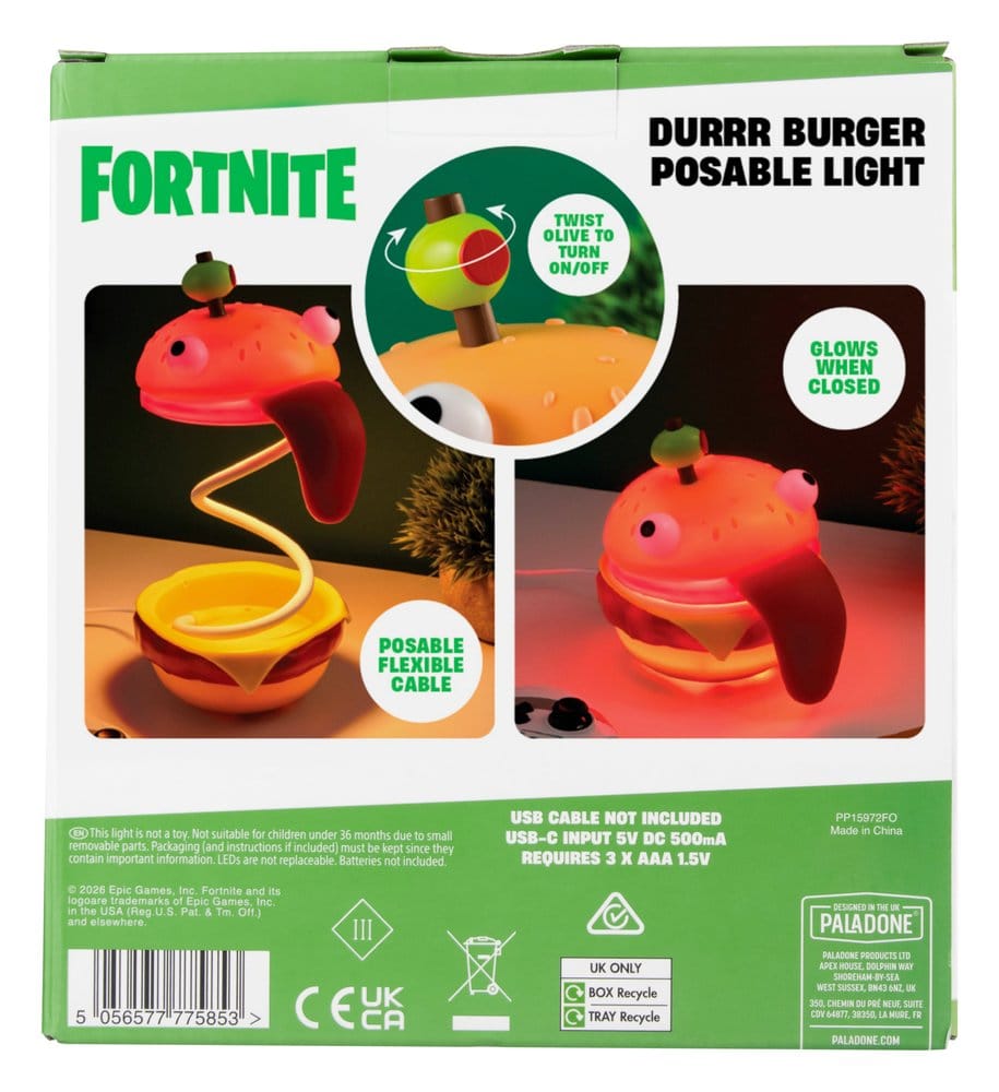 Lampada posabile Durrr Burger Fortnite 30 cm Paladone
