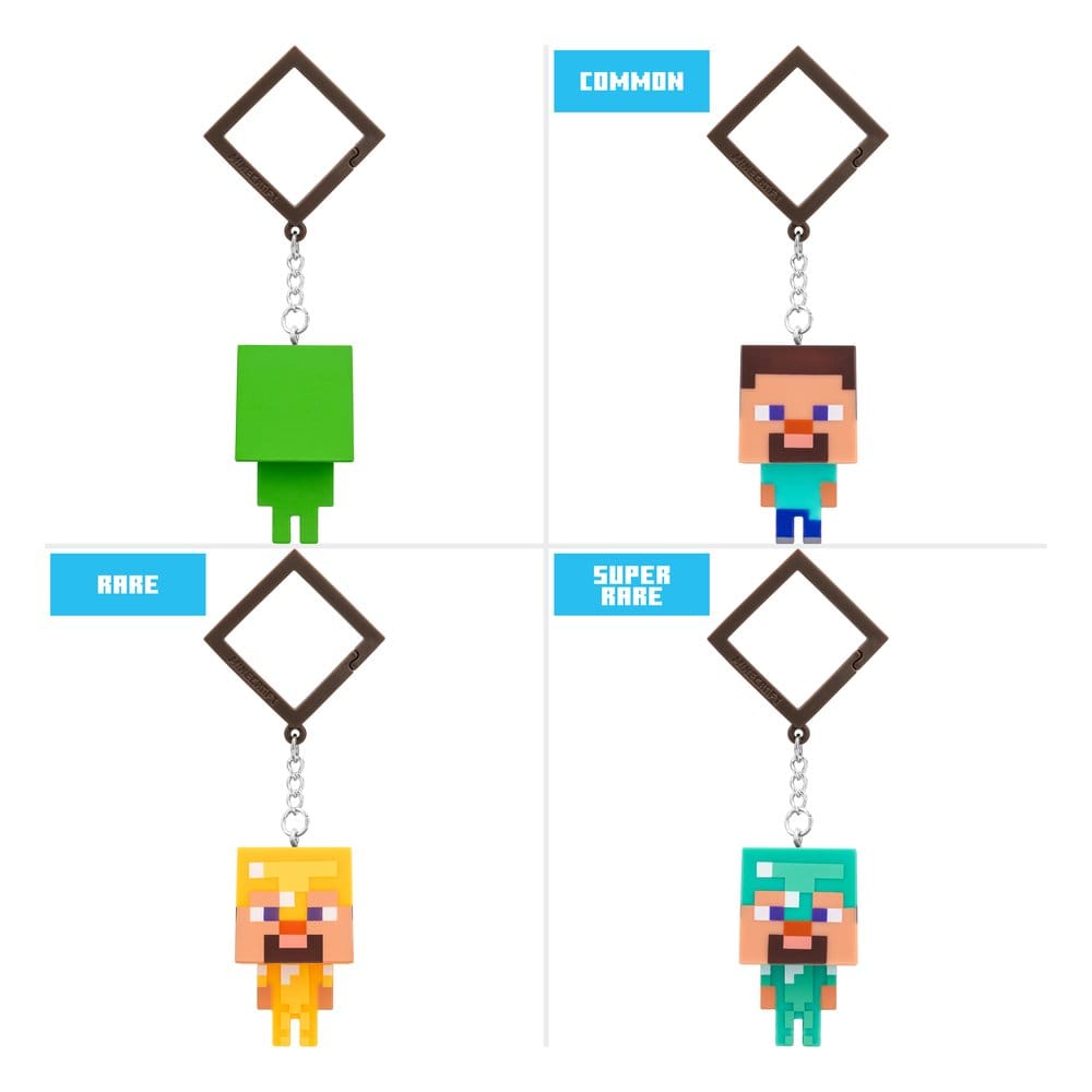 Minecraft Clip Portachiavi a Sorpresa – Assortimento Display da 24 (Paladone)