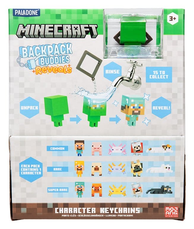 Minecraft Clip Portachiavi a Sorpresa – Assortimento Display da 24 (Paladone)