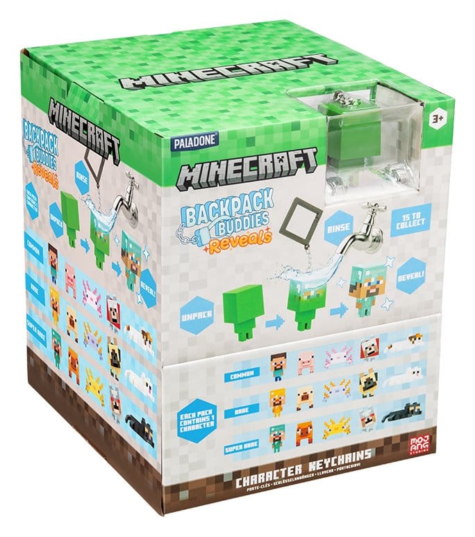 Minecraft Clip Portachiavi a Sorpresa – Assortimento Display da 24 (Paladone)