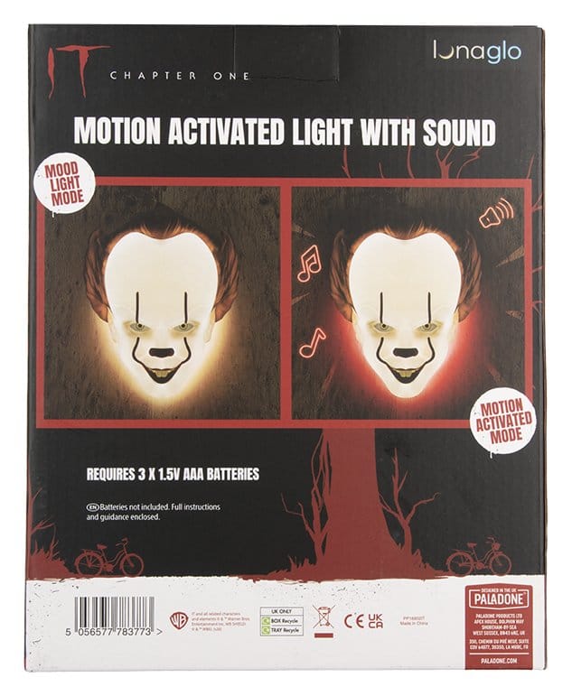 Lampada Pennywise con Sensore di Movimento It 25 cm Paladone