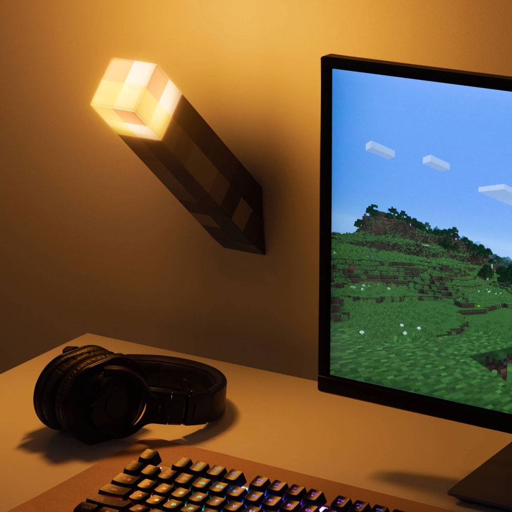 Minecraft Torcia Luminosa – Lampada da parete e da tavolo, Paladone