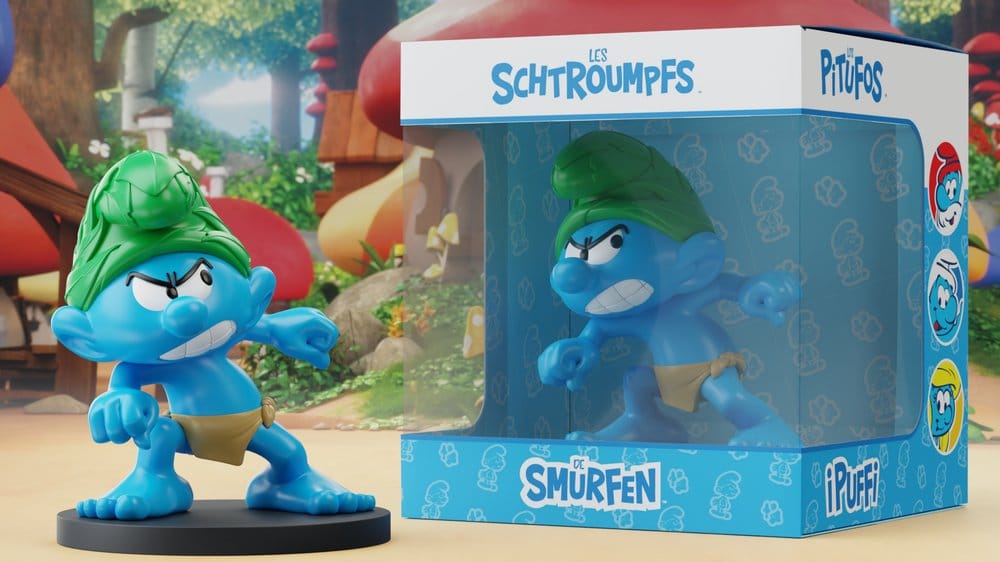 Statua Puffo Selvaggio 10 cm - The Smurfs, resina