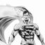 Statua Superman Man of Steel in PVC 1/8 SDCC 2024 versione bianco e nero 36 cm PureArts