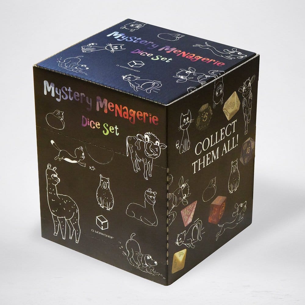 Q Workshop Mystery Menagerie - Scatola da 12 Set di Dadi Misteriosi
