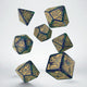 Q Workshop Call of Cthulhu 7th Edition Set di 7 Dadi Blu-Verde e Oro