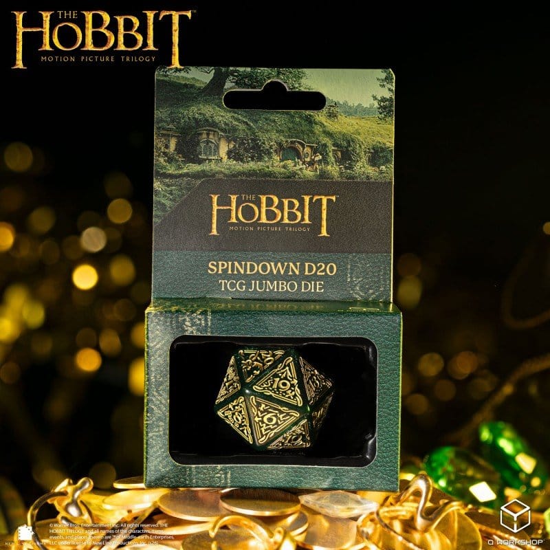 The Hobbit Spindown Jumbo D20 Dado TCG Verde Smeraldo Q Workshop