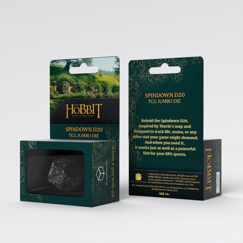 The Hobbit Spindown Jumbo D20 Umbral, dado da 20 di Q Workshop