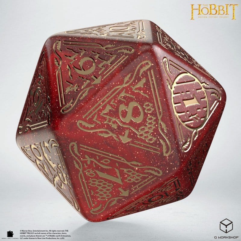 The Hobbit Spindown D20 Jumbo Ember Dado da Gioco Q Workshop