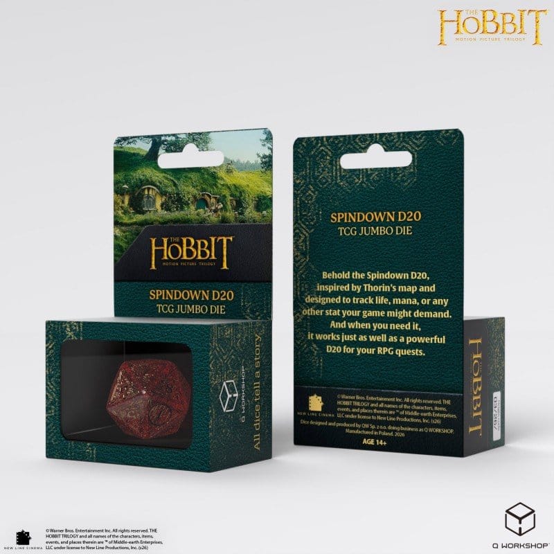 The Hobbit Spindown D20 Jumbo Ember Dado da Gioco Q Workshop