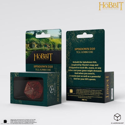 The Hobbit Spindown D20 Jumbo Ember Dado da Gioco Q Workshop