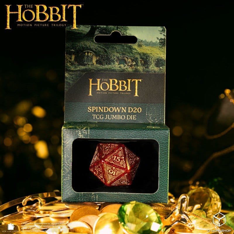 The Hobbit Spindown D20 Jumbo Ember Dado da Gioco Q Workshop