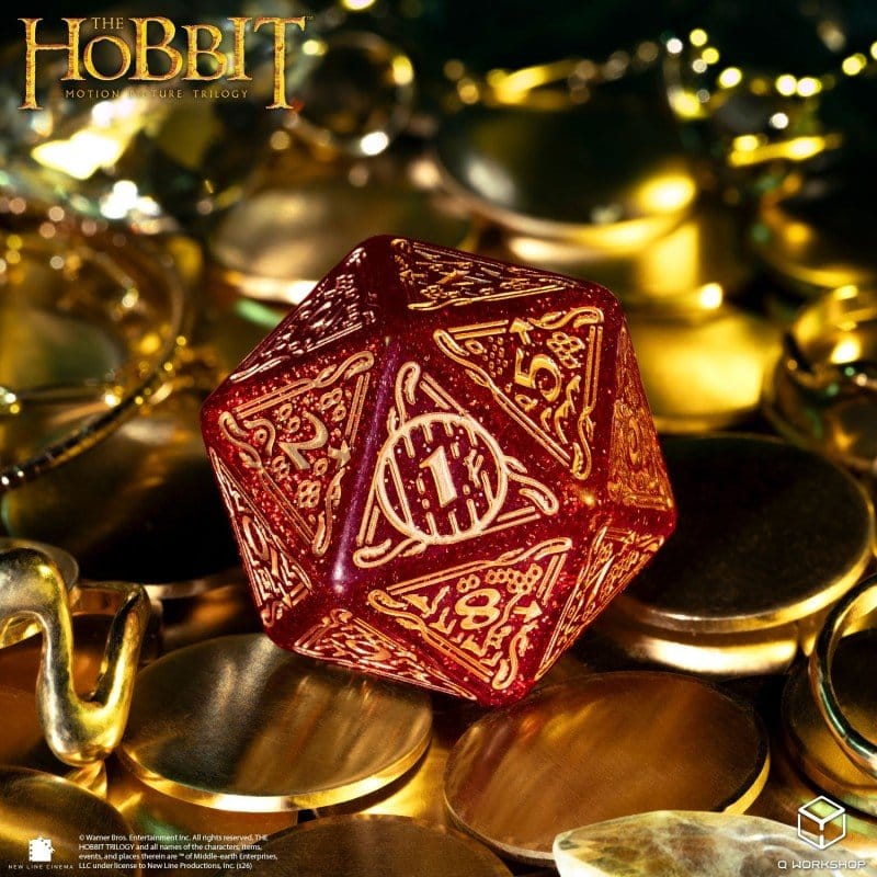 The Hobbit Spindown D20 Jumbo Ember Dado da Gioco Q Workshop