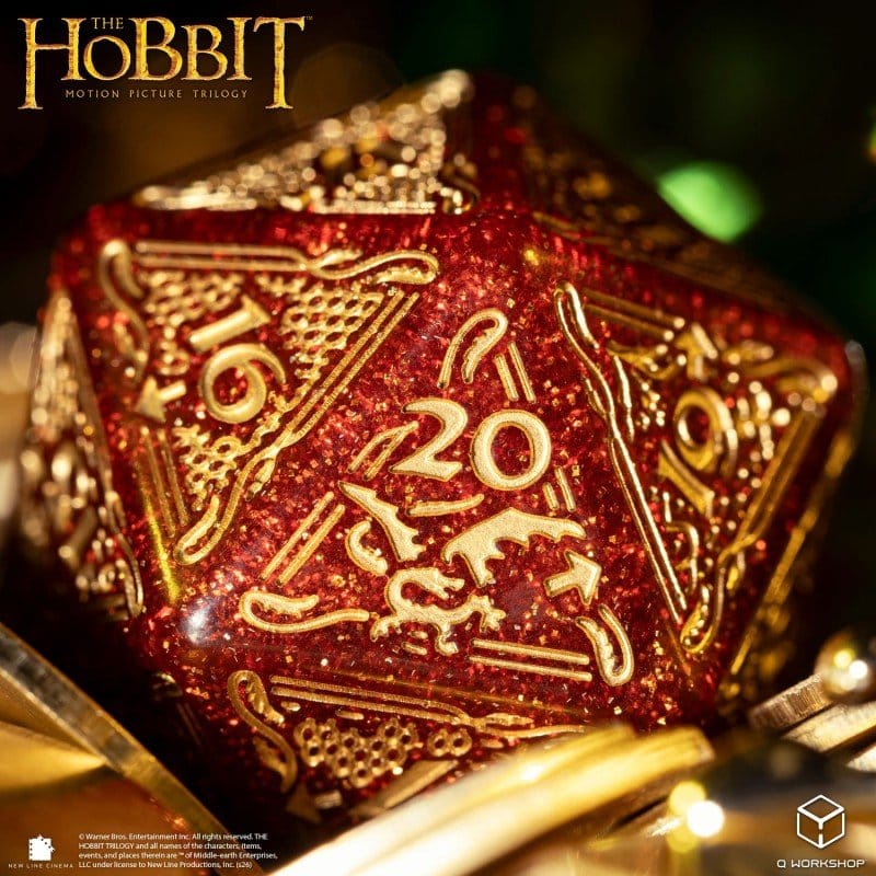 The Hobbit Spindown D20 Jumbo Ember Dado da Gioco Q Workshop