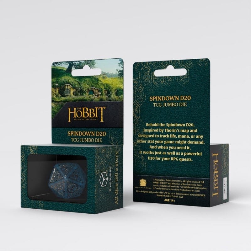 The Hobbit Spindown Jumbo D20 Dado da 20 Q Workshop