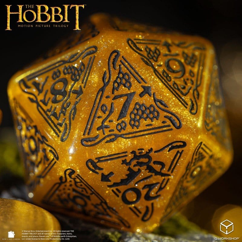 The Hobbit Spindown Jumbo D20 Solaris - Dado da Gioco Q Workshop