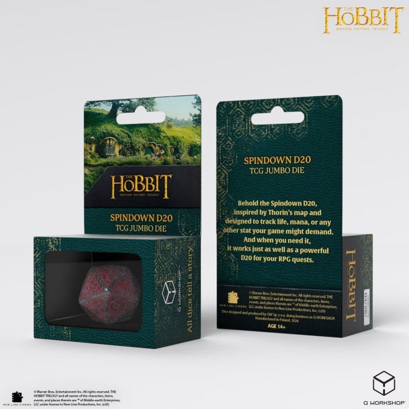The Hobbit Spindown Jumbo D20 Lunaris, dado da 20 di Q Workshop