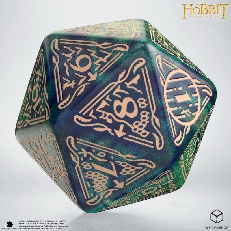 Dado Spindown Jumbo D20 Tideborn The Hobbit Q Workshop