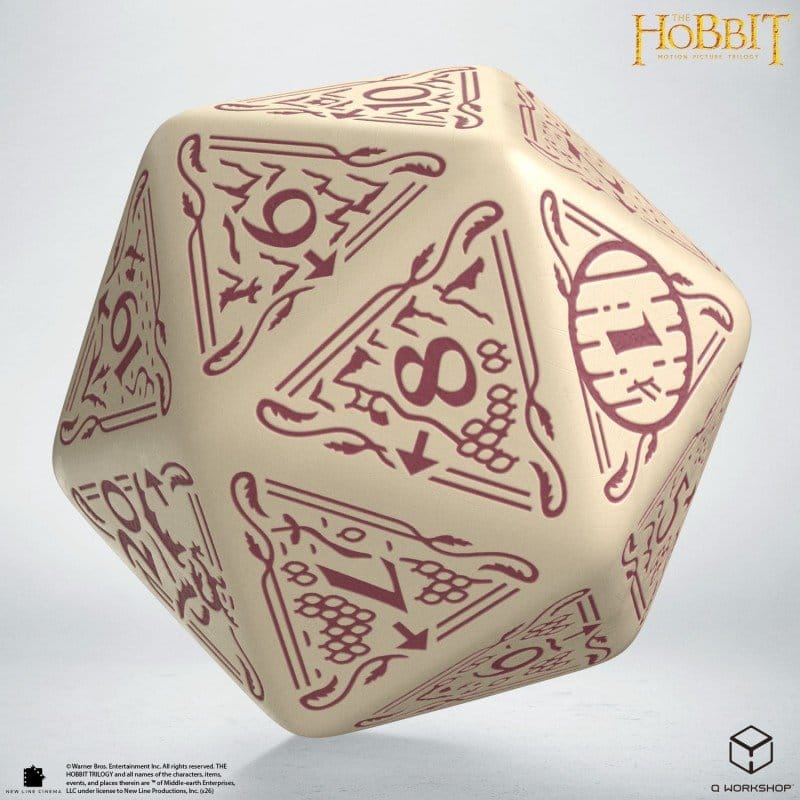 The Hobbit Spindown Jumbo D20 Terra - Dado da Gioco Q Workshop