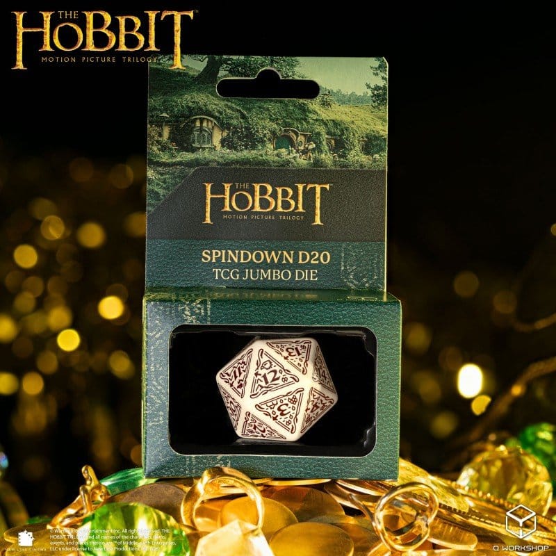 The Hobbit Spindown Jumbo D20 Terra - Dado da Gioco Q Workshop