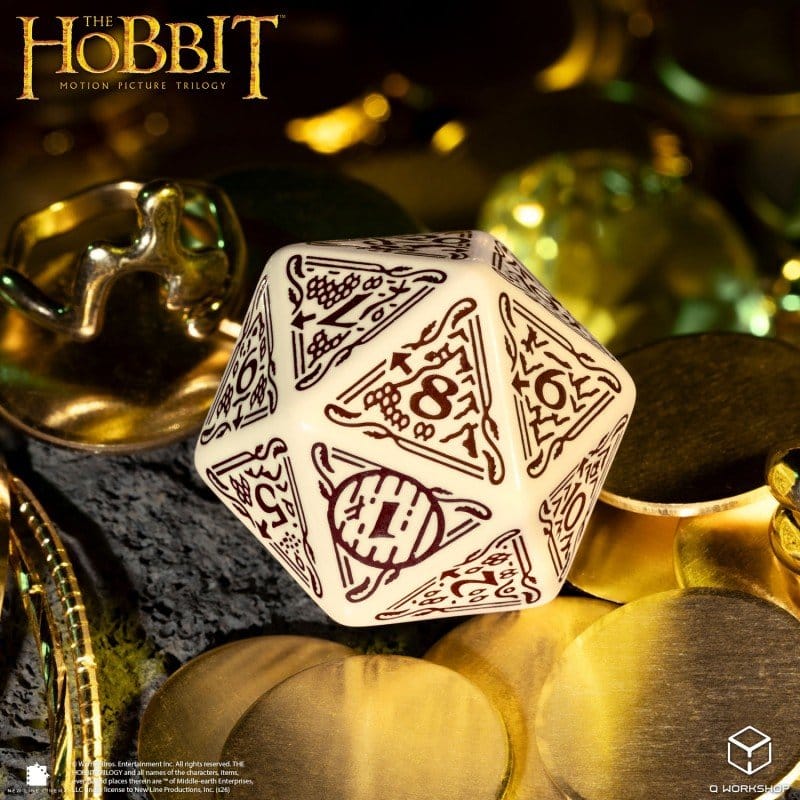The Hobbit Spindown Jumbo D20 Terra - Dado da Gioco Q Workshop