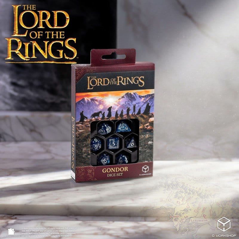 Set di 7 Dadi Il Signore degli Anelli Gondor - Q Workshop