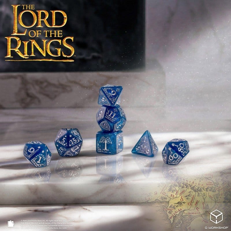 Set di 7 Dadi Il Signore degli Anelli Gondor - Q Workshop