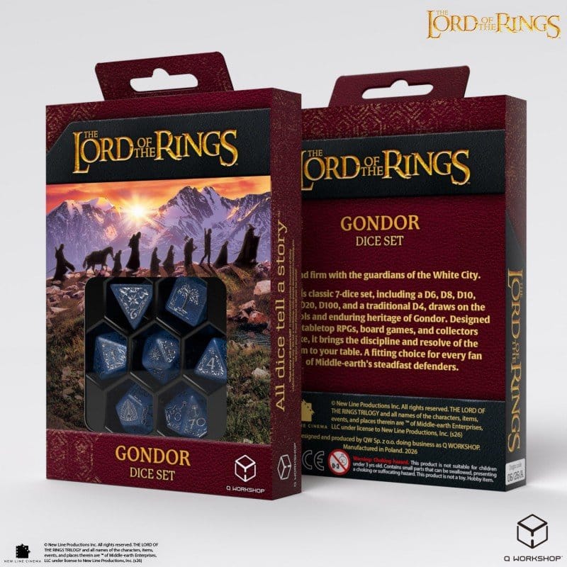Set di 7 Dadi Il Signore degli Anelli Gondor - Q Workshop