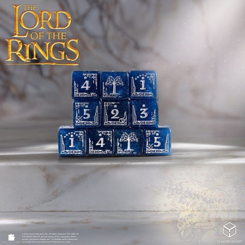 The Lord of the Rings: set di 10 dadi D6 Gondor - Q Workshop