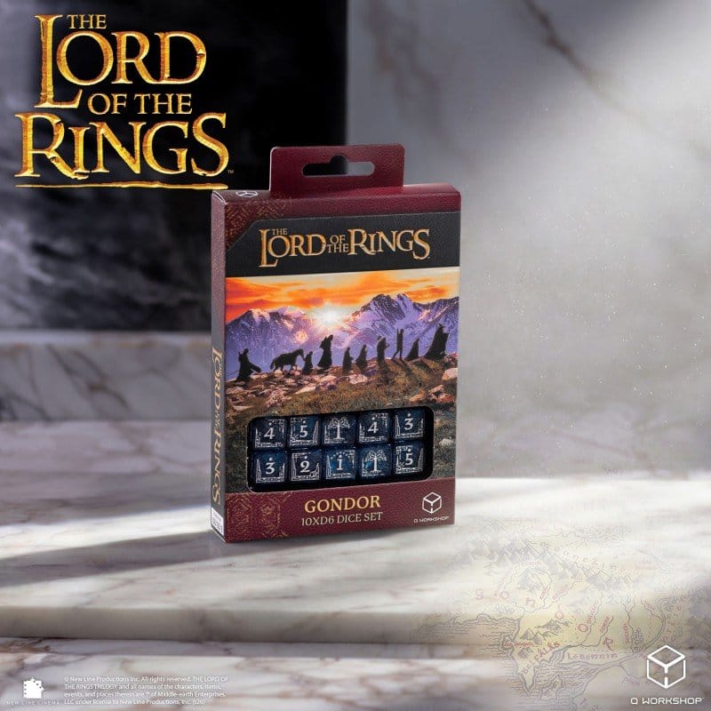 The Lord of the Rings: set di 10 dadi D6 Gondor - Q Workshop