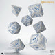 Set di 7 Dadi Il Signore degli Anelli Rivendell (Pietra) - Q Workshop
