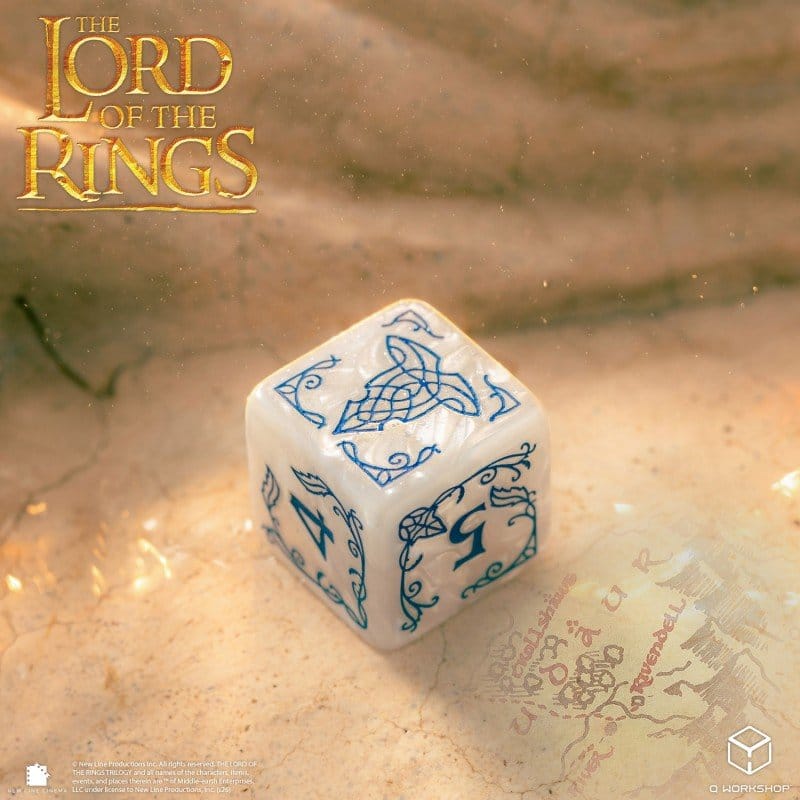 Set di 7 Dadi Il Signore degli Anelli Rivendell (Pietra) - Q Workshop