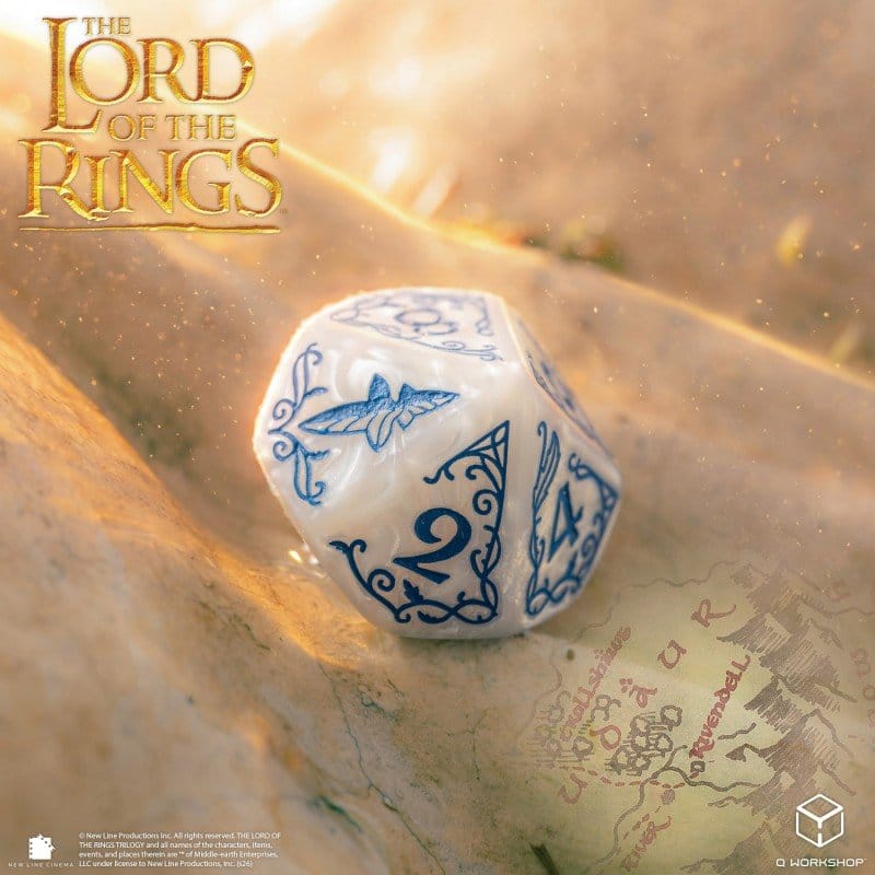 Set di 7 Dadi Il Signore degli Anelli Rivendell (Pietra) - Q Workshop