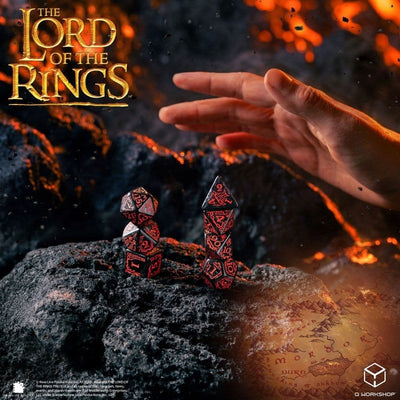 Set di 7 Dadi Il Signore degli Anelli Mordor - Q Workshop