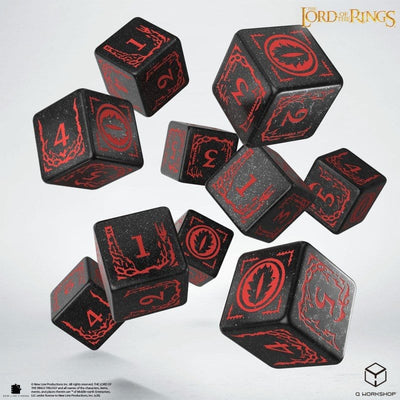 Il Signore degli Anelli: set di 10 dadi D6 Mordor - Q Workshop